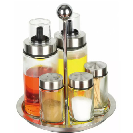 Garšvielu komplekts, 6 elementi, stikls-tērauds KINGHoff